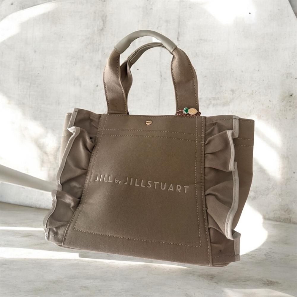 Jill by Jill Stuart ruffle tan tote bag - Picture 2 of 11